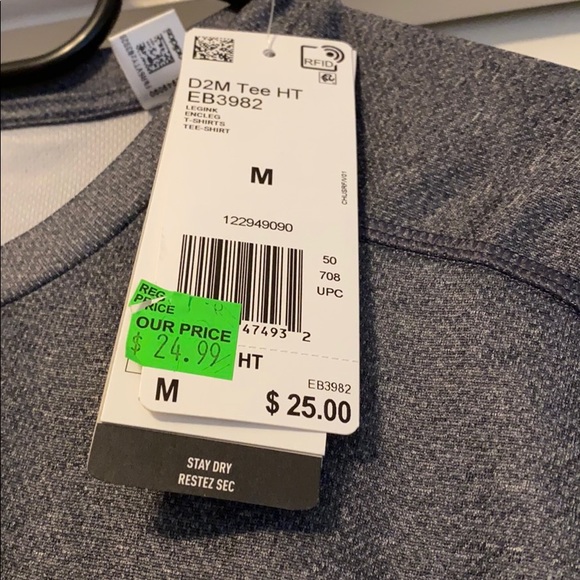 NWT men’s adidas athletic shirt size M - Picture 3 of 5